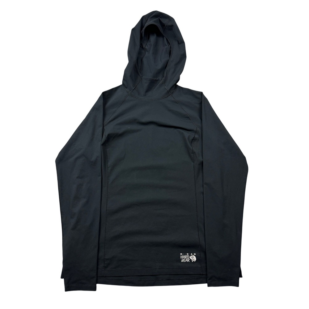 Mountain Hardwear Women Large Crater Lake Black Long Sleeve Hoodie Base Layer